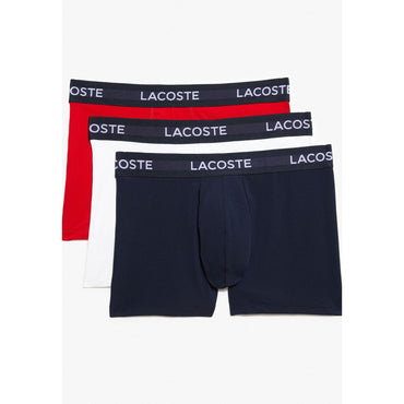 Lacoste Microfiber Trunk 3-Pack - Navy Blue / White / Red