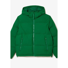 Lacoste Showerproof Down Jacket with Quilted Croc - Green