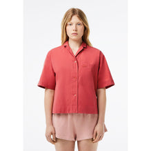 Lacoste Oversized Short Sleeved Cotton Shirt - Pink