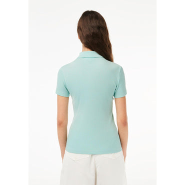 Lacoste L.12.D Slim Fit Ribbed Cotton Polo - Light Green