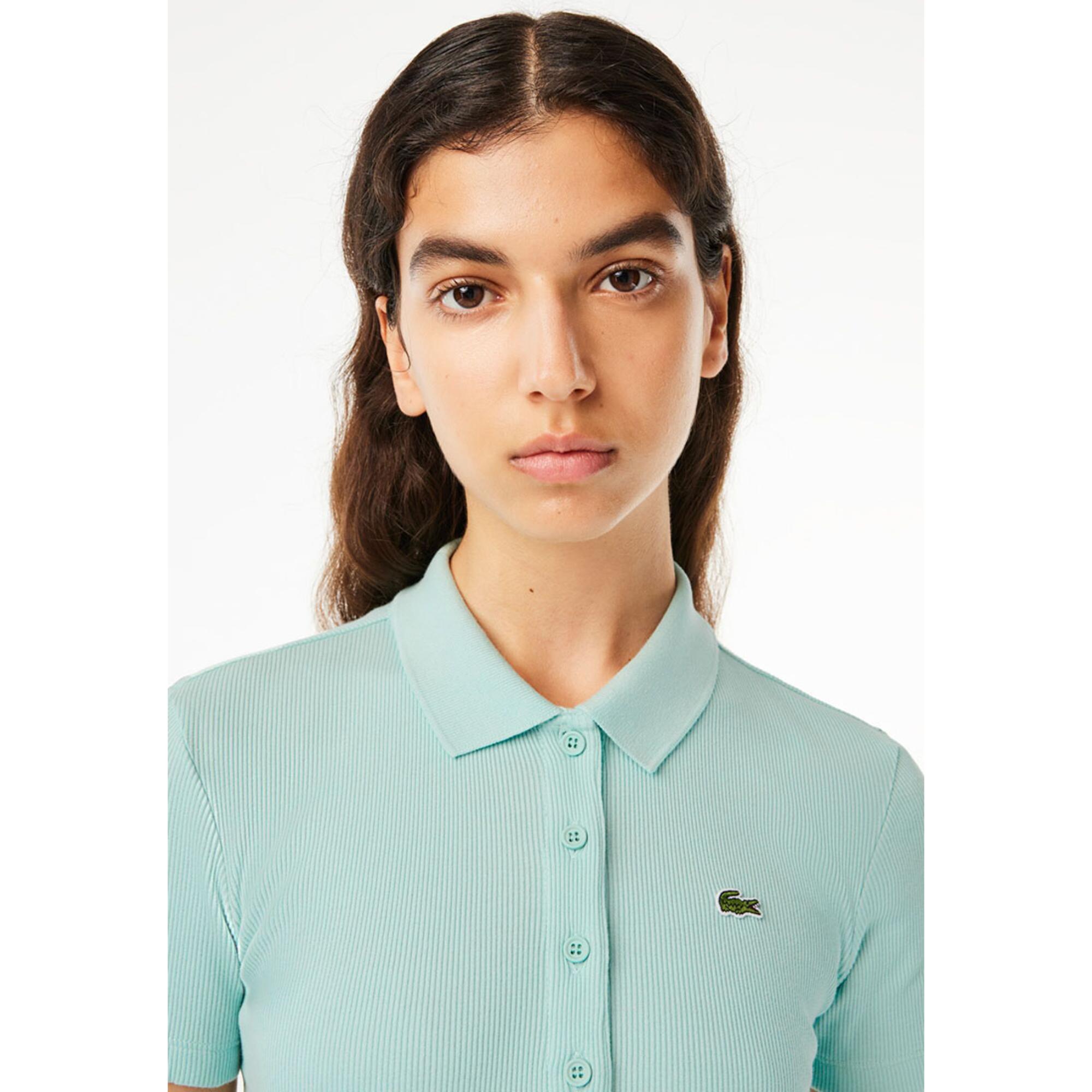 Lacoste L.12.D Slim Fit Ribbed Cotton Polo - Light Green