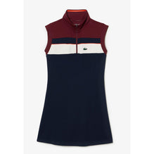 Lacoste Recycled Fiber Tennis Dress with Integrated Shorts - Navy Blue / Bordeaux