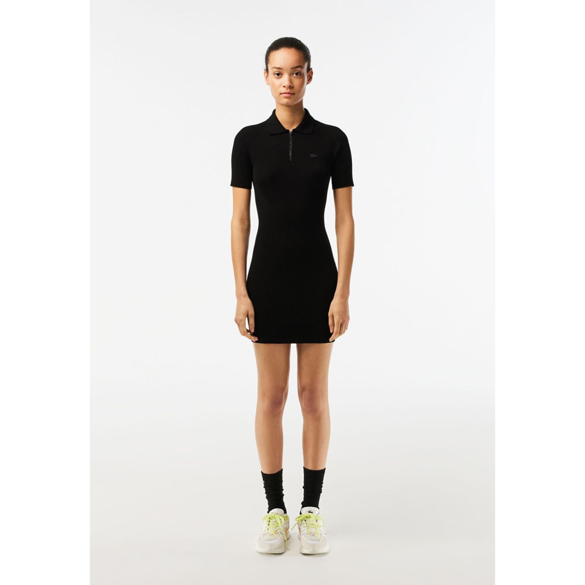 Lacoste Knit Polo Dress - Noir