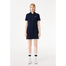 Lacoste Organic Cotton Buttoned Polo Dress - Navy Blue