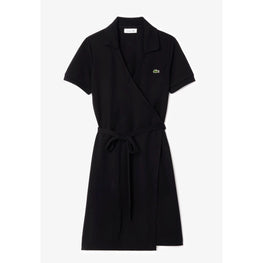 Lacoste Short Sleeved Stretch Piqué Dress - Black