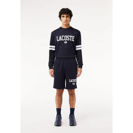 Lacoste Regular Fit Lacoste Print Jogger Shorts - Navy Blue