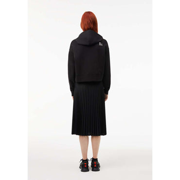 Lacoste Elasticized Waist Flowing Pleated Skirt - Black