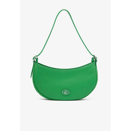 Lacoste Top Grain Leather Halfmoon Bag - Calathea