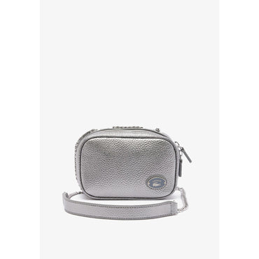 Lacoste Top Grain Leather Square Shoulder Bag - Gunmetal