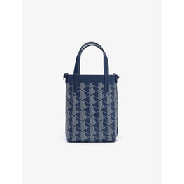 Lacoste Zely Coated Canvas Monogram Mini Tote - Mono Marine Farine