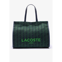 Lacoste Large Heritage Print Jacquard Tote - Blue