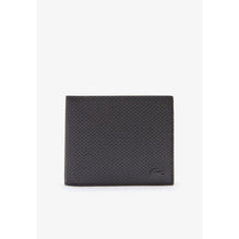 Lacoste Chantaco Piqué Leather 8 Card Wallet - Noir