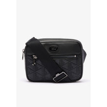 Lacoste Monogram Print Shoulder Bag - Navy Blue / Green