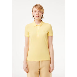 Lacoste L.12.D Slim Fit Stretch Mini Piqué Polo Shirt - Yellow