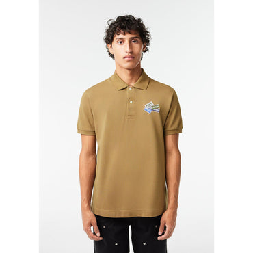 Lacoste Cotton Piqué L.12.12 Badge Detail Polo - Brown