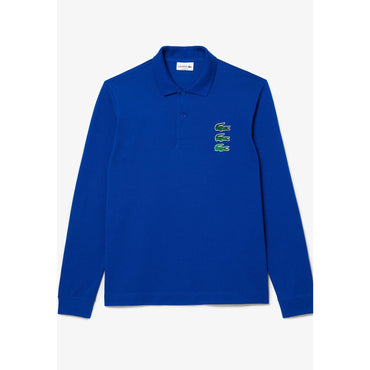 Lacoste Original L.12.12 Long Sleeved Badge Polo - Blue