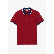 Lacoste Contrast Collar and Cuff Stretch Polo - Bordeaux