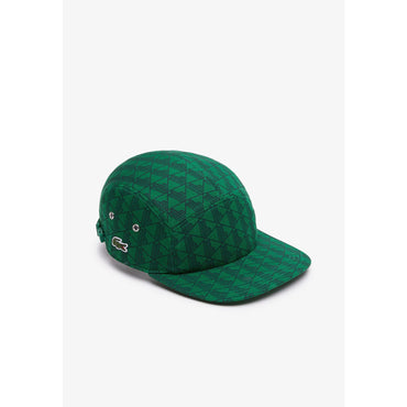 Lacoste Monogram Print Twill Jockey Cap - Green