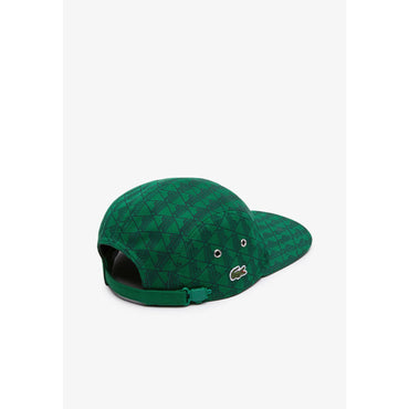 Lacoste Monogram Print Twill Jockey Cap - Green