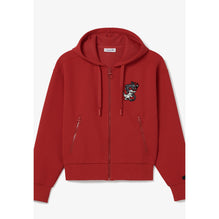 Lacoste Printed Cotton Piqué Zipped Sweatshirt - Red