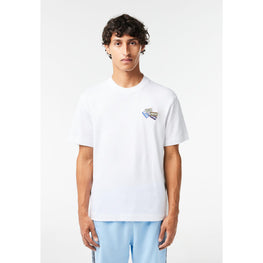 Lacoste Heavy Cotton Jersey Multi Badge T-Shirt - White