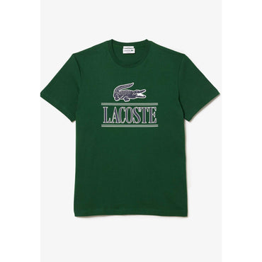 Lacoste Regular Fit Signature Print T-Shirt - Green