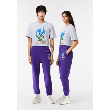 Lacoste Iconic Print Jogger Track Pants - Purple