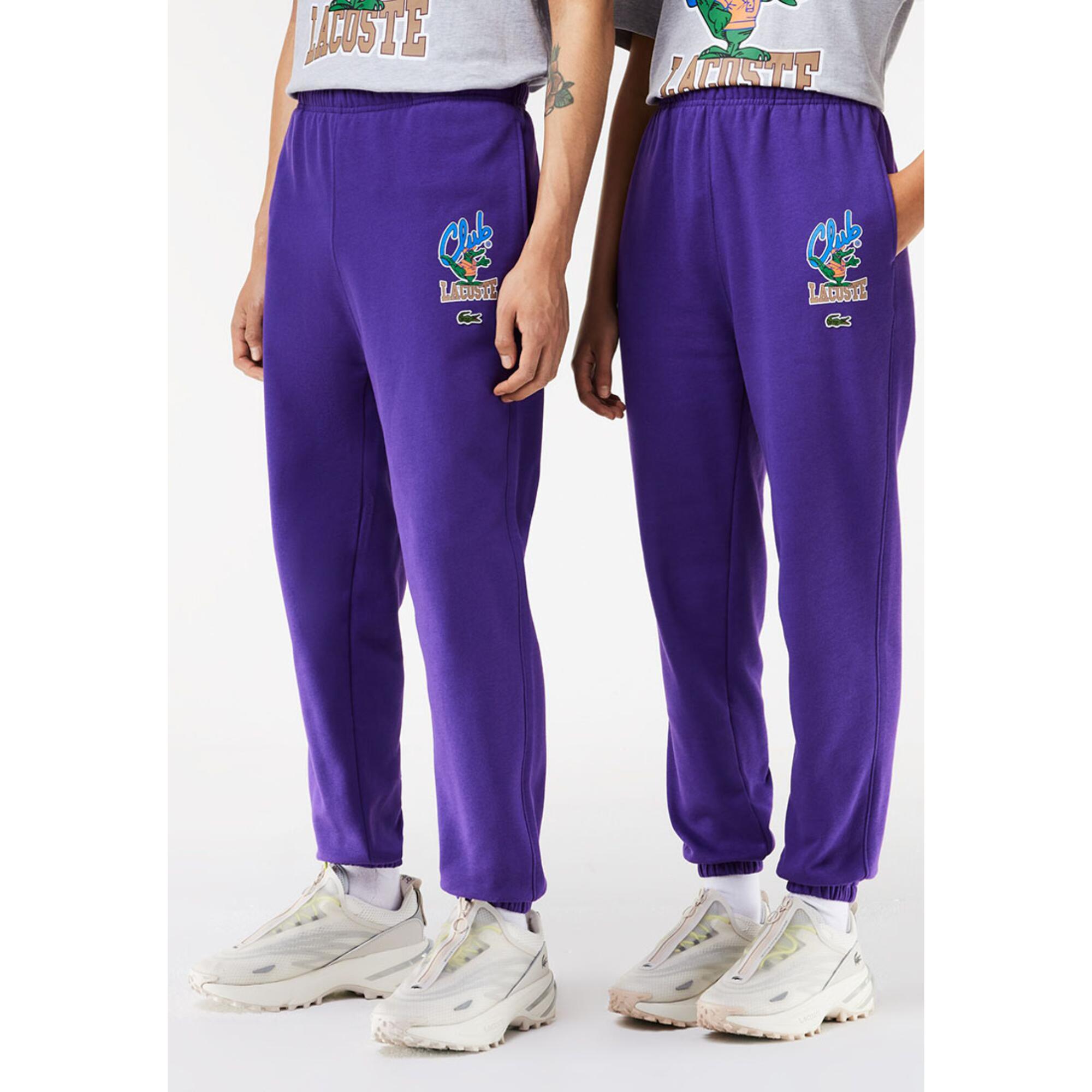 Lacoste Iconic Print Jogger Track Pants - Purple