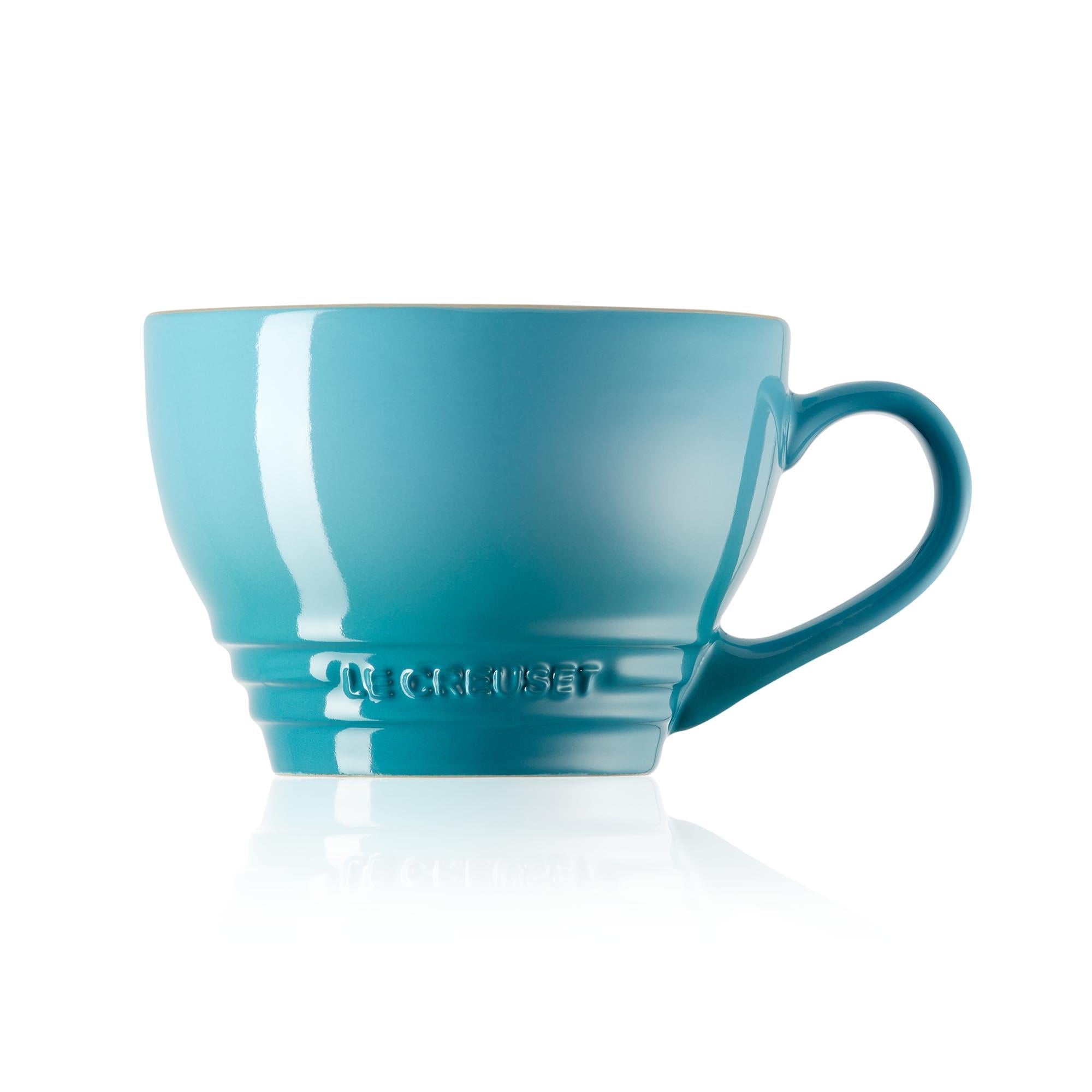 Giant Cappuccino Cup 400ml - Caribbean Blue