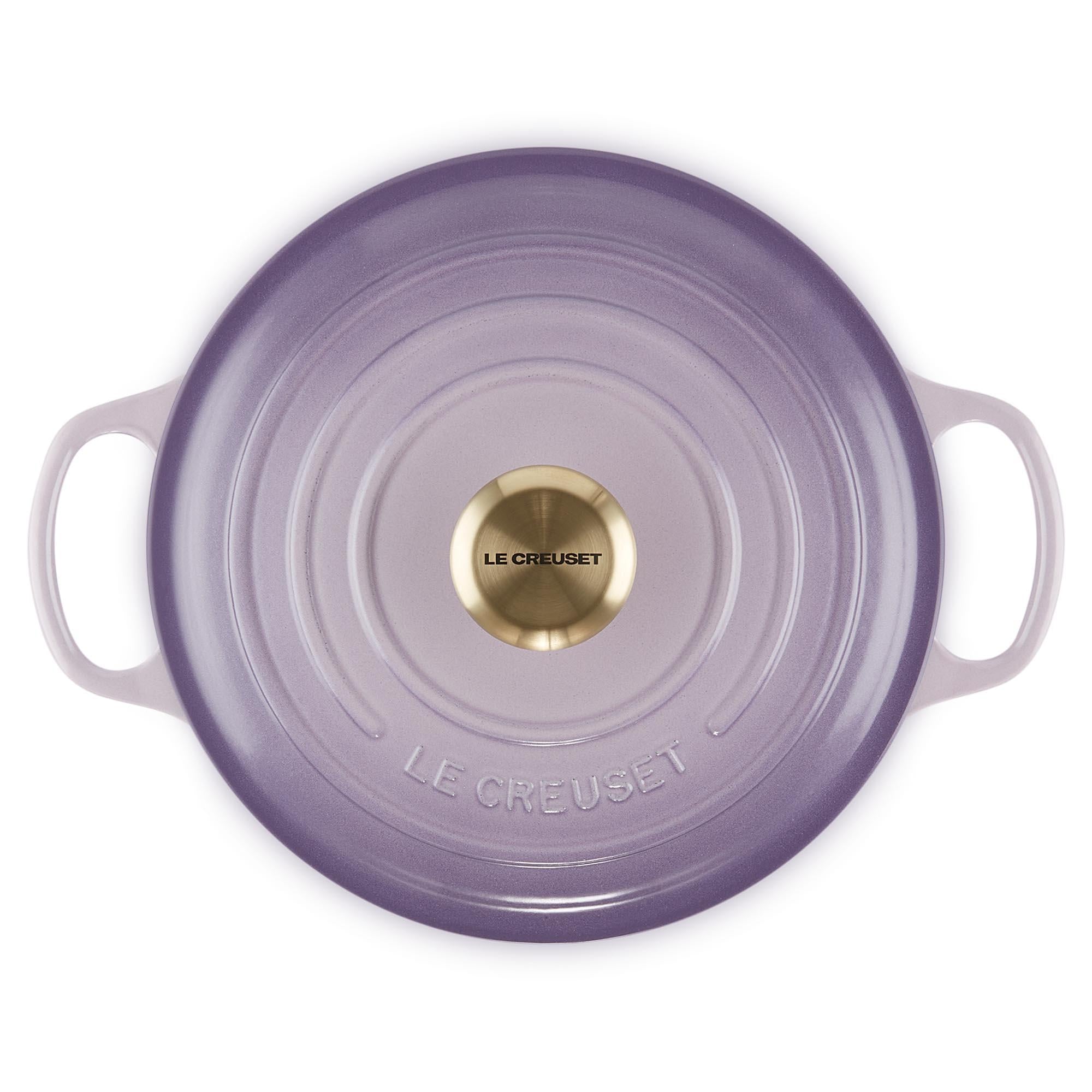 SIG Round Oven Light Gold Knob 24cm - Blue Bell Purple