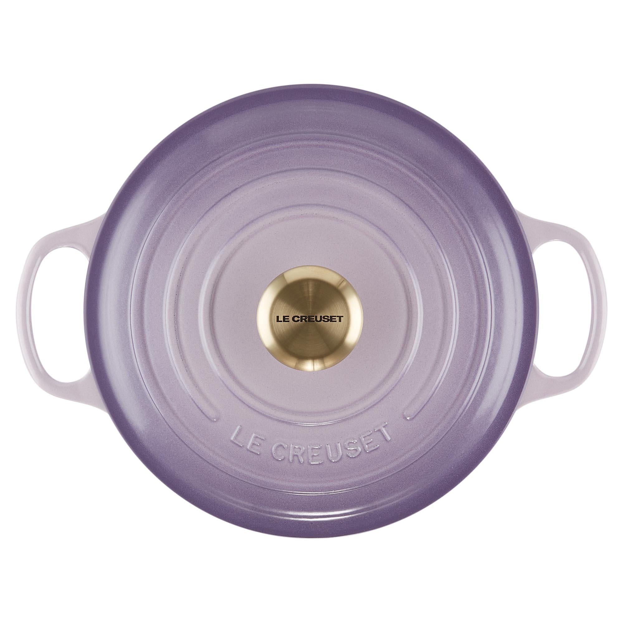 SIG Round Oven Light Gold Knob 24cm - Blue Bell Purple