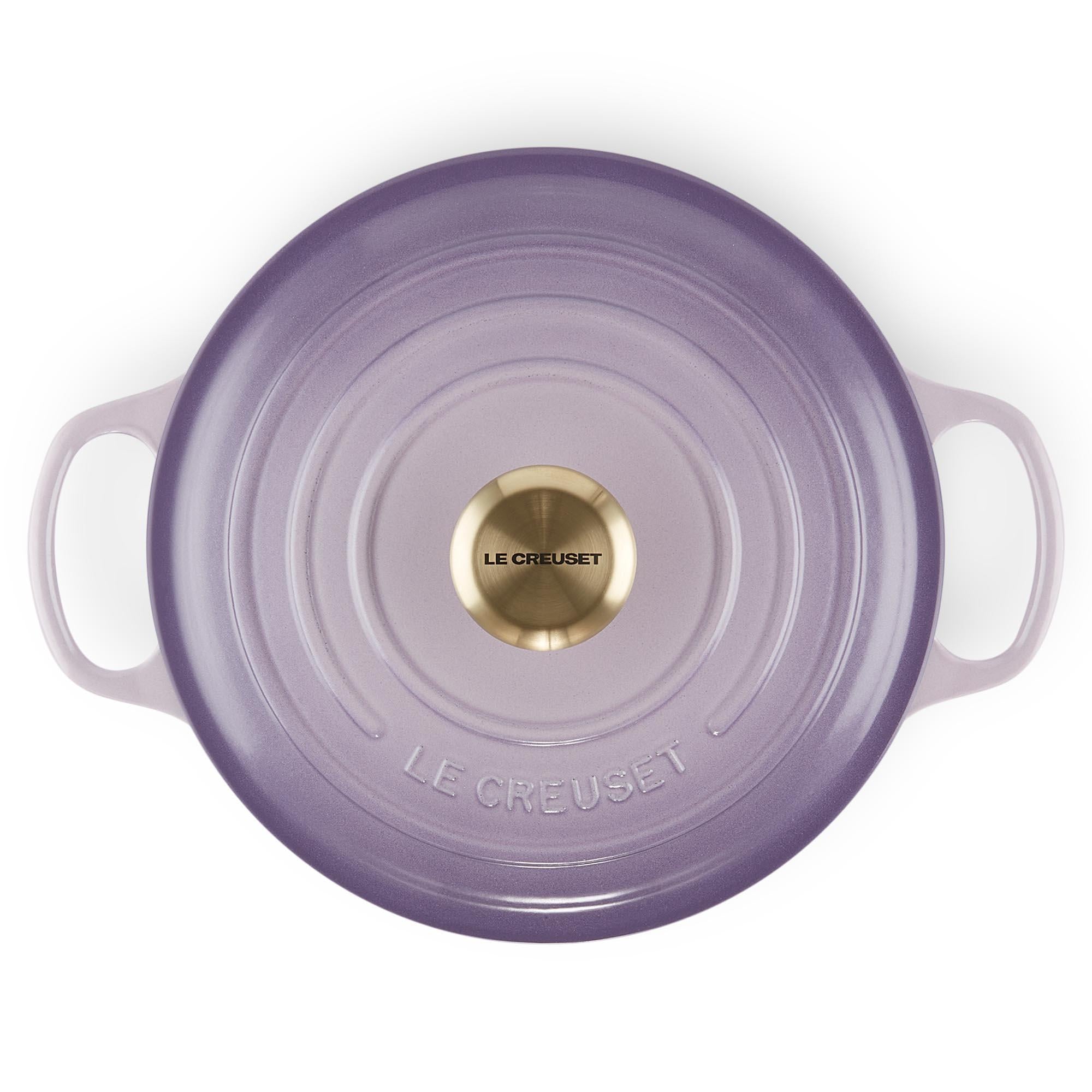 SIG Round Oven Light Gold Knob 24cm - Blue Bell Purple