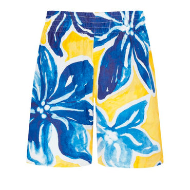 Blue Family Print Macro Raiat Women Lourdes Long Shorts