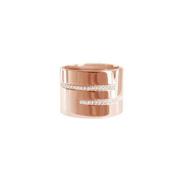 Shooting Stars Ring (XL)(Shiny) - Rose Gold Plated