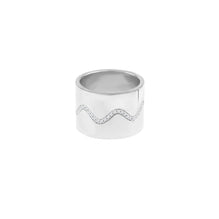 Ziggy Ring (XL)(Shiny) - White Plated