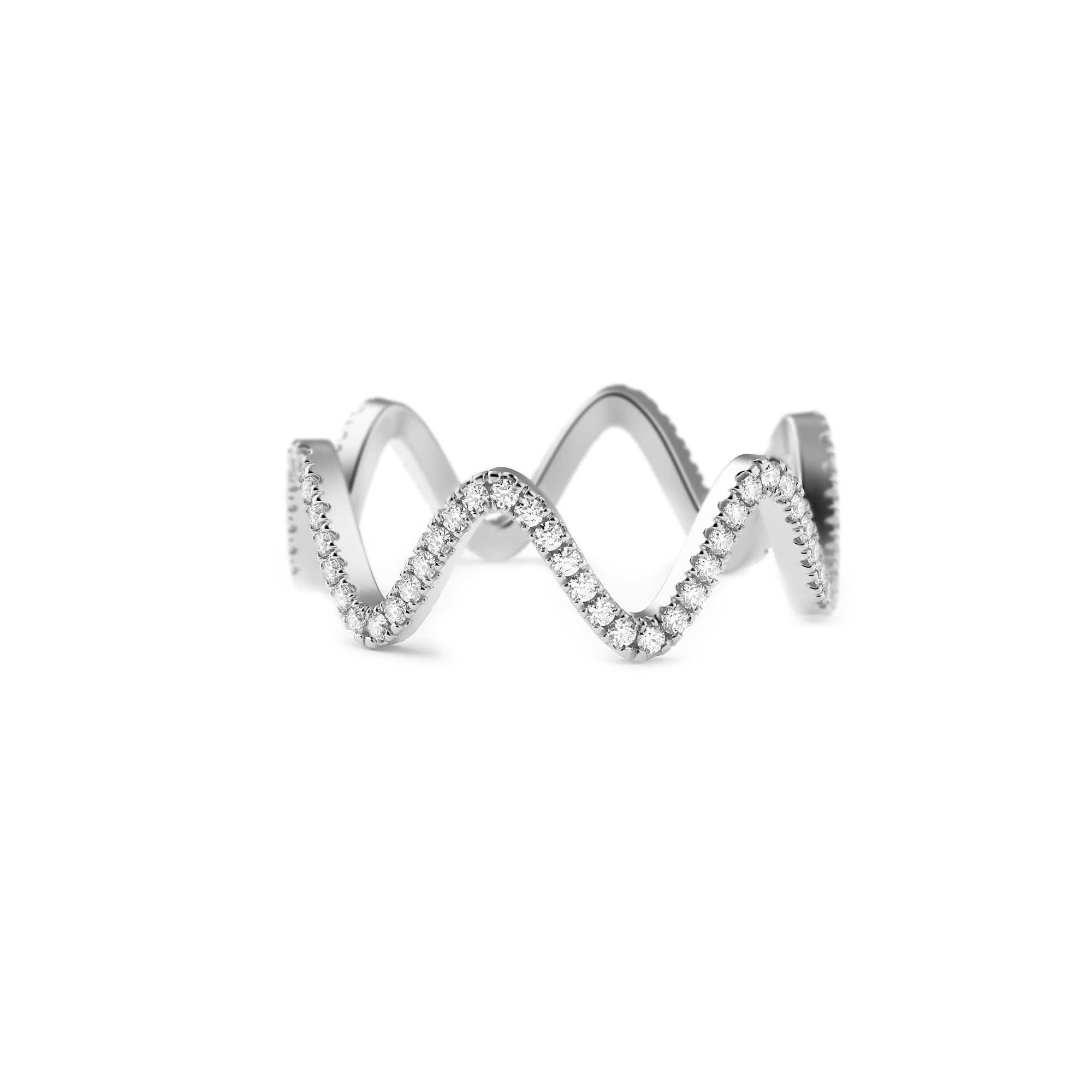 Stardust Ring White (S) - White Plated