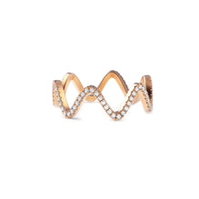 Stardust Ring White (S) - Rose Gold Plated