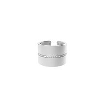 Shooting Stars Ring (S) (Brushed) - White Plated