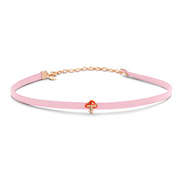 Pastel Mushroom Choker - Rose Gold Plated