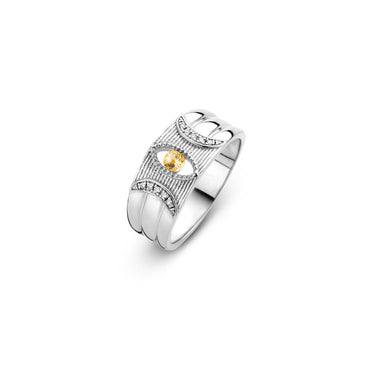 Moon Phase Ring - White Plated