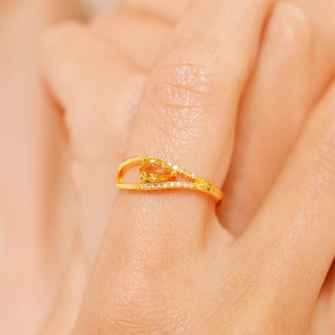 Marigold Ring - White Plated