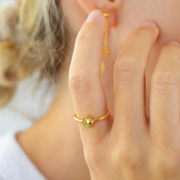 Crescent Ring - Yellow Gold Plated