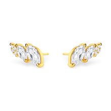 Swan Earrings - Yellow Gold Plated