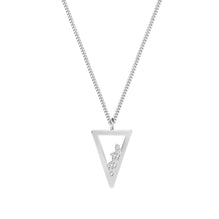 Triangle Unity Necklace - White Plated