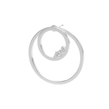 Circle Unity (Single) Earring - White Plated