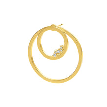 Circle Unity (Single) Earring - Yellow Gold Plated