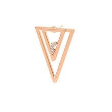 Triangle Unity (Single) Earring - Rose Gold Plated