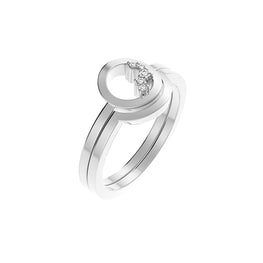 Circle Unity Ring - White Plated