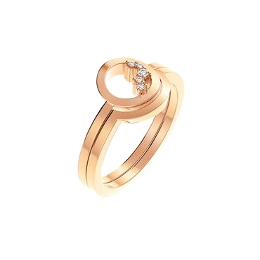 Circle Unity Ring - Rose Gold Plated