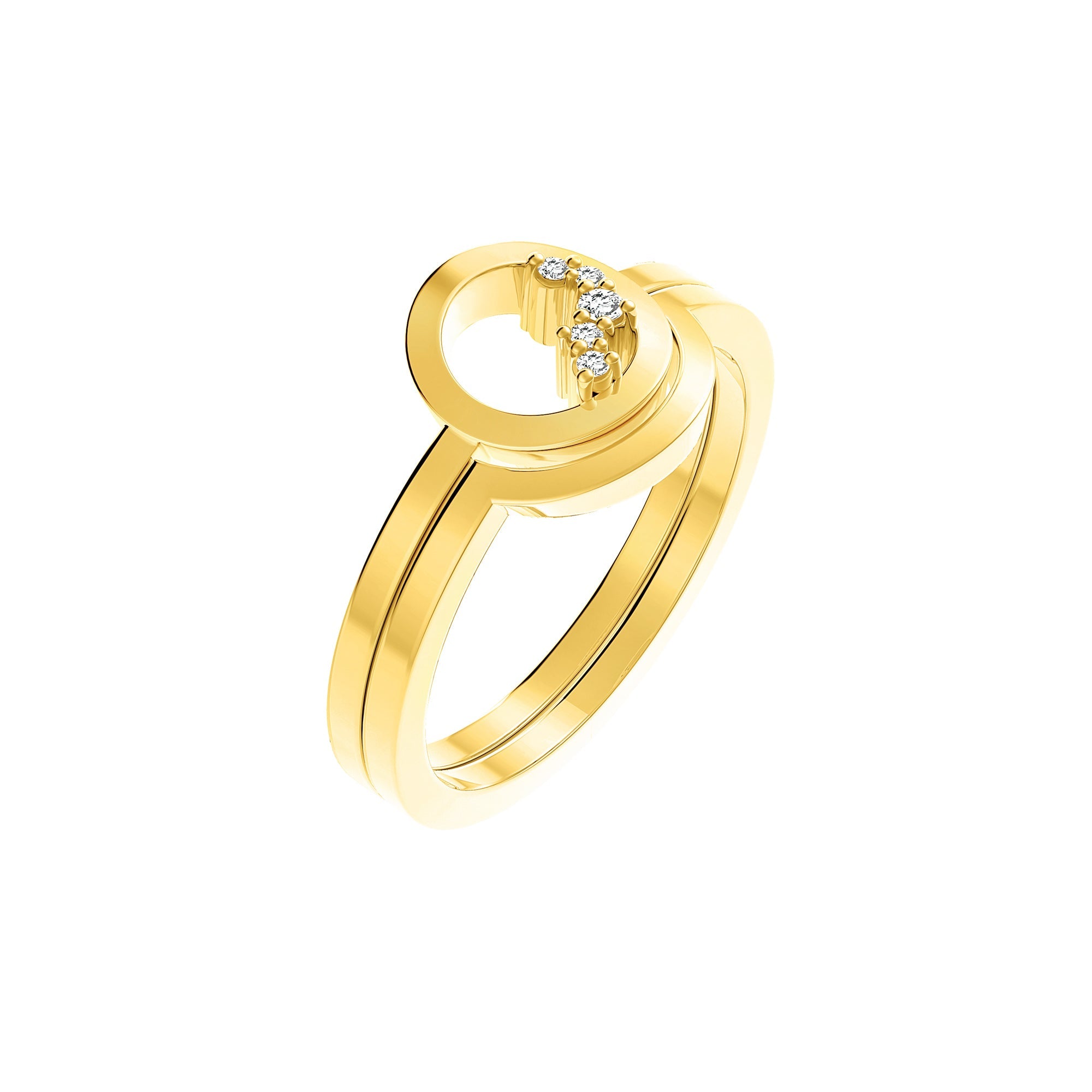 Circle Unity Ring - Yellow Gold Plated